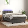 vidaXL &Kappa;&rho;&epsilon;&beta;ά&tau;&iota; Boxspring &mu;&epsilon; &Sigma;&tau;&rho;ώ&mu;&alpha; & LED &Sigma;&kappa;. &Gamma;&kappa;&rho;&iota; 80x200 &epsilon;&kappa;. &Beta;&epsilon;&lambda;&omicron;ύ&delta;&iota;&nu;&omicron;