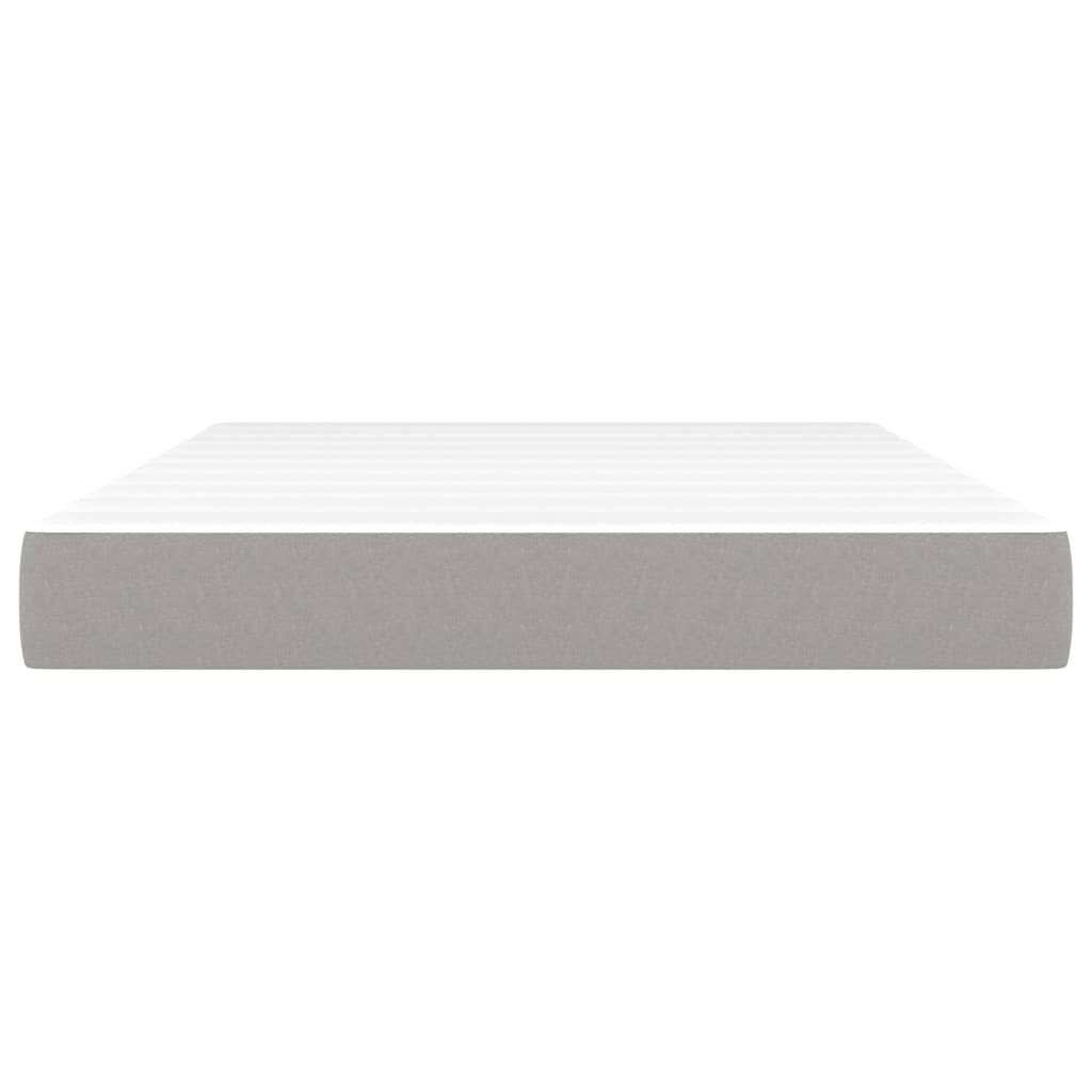 vidaXL Στρώμα με Pocket Springs Ανοιχτό Γκρι 140x200x20 εκ. Υφασμάτινο