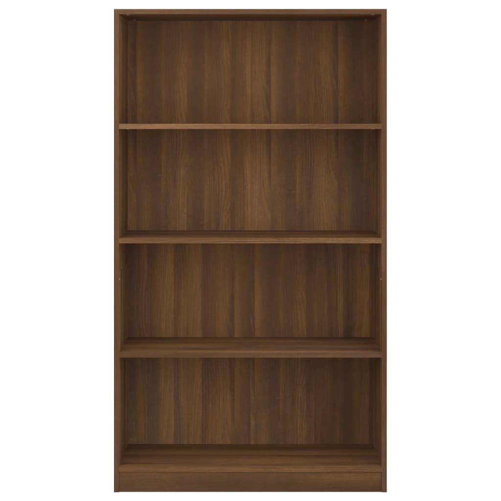 vidaXL Βιβλιοθήκη με 4 Ράφια Καφέ Δρυς 80x24x142 εκ. Επεξεργ. Ξύλο