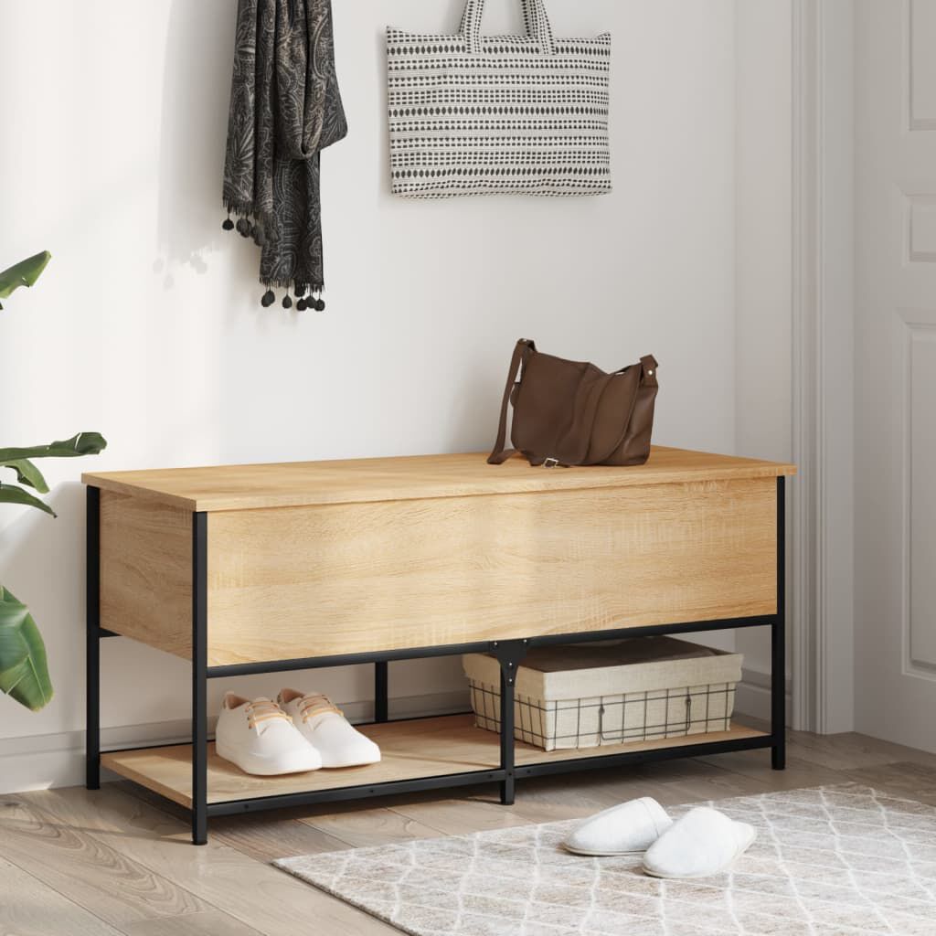 vidaXL Παγκάκι Αποθήκευσης Sonoma Δρυς 100x42,5x47 εκ. Επεξεργ. Ξύλο