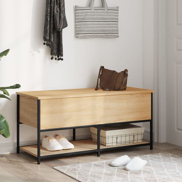 vidaXL Παγκάκι Αποθήκευσης Sonoma Δρυς 100x42,5x47 εκ. Επεξεργ. Ξύλο