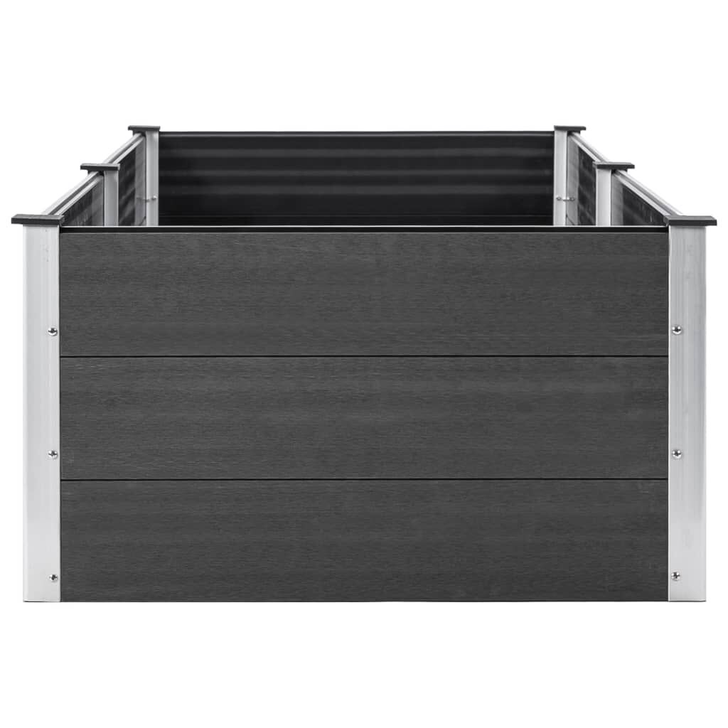 vidaXL Ζαρντινιέρα Υπερυψωμένη Γκρι 250 x 100 x 54 εκ. από WPC