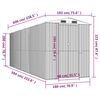 vidaXL Αποθήκη Κήπου Ανοιχτό καφέ 192x606x223 εκ. Γαλβανισμένο Ατσάλι