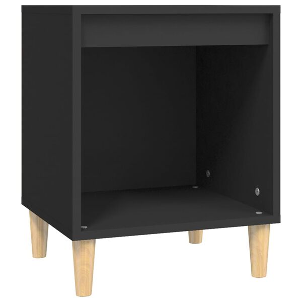 vidaXL Κομοδίνα 2 τεμ. Μαύρα 40 x 35 x 50 εκ.