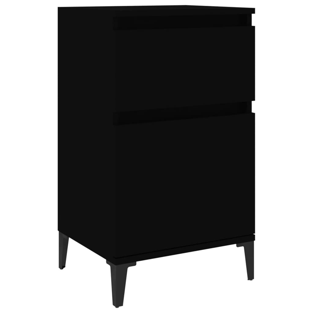 vidaXL Κομοδίνο Μαύρο 40 x 35 x 70 εκ.