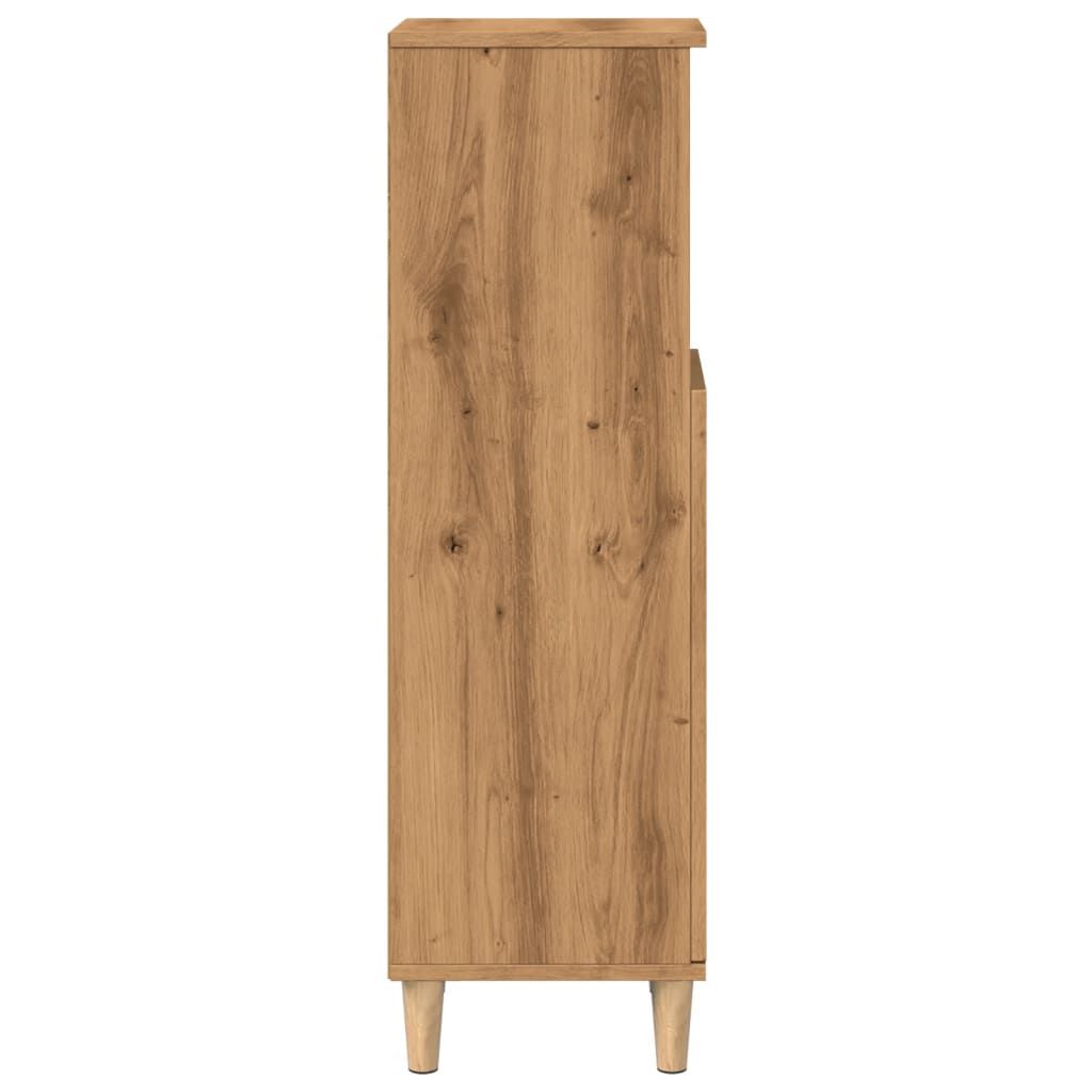 vidaXL Ντουλάπι μπάνιου Δρυς τεχνίτης 30x30x100 cm Κατασκευασμένο ξύλο