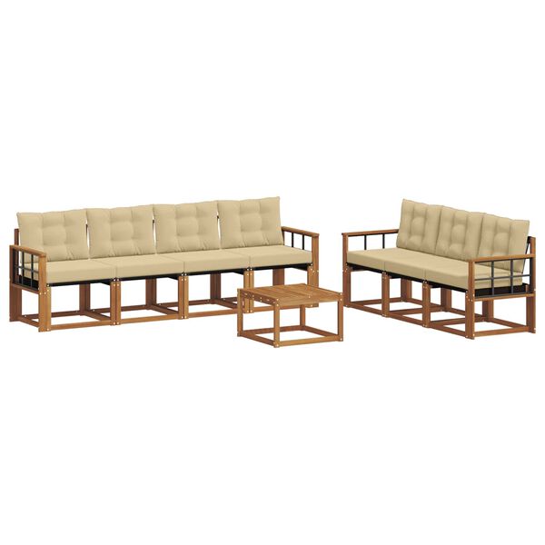 vidaXL &Sigma;&epsilon;&iota;&rho;ά &Kappa;&alpha;&nu;&alpha;&pi;έ &Epsilon;&xi;&omega;&tau;&epsilon;&rho;&iota;&kappa;&omicron;ύ &mu;&epsilon; &mu;&alpha;&xi;&iota;&lambda;ά&rho;&iota; 8 pcs &Phi;&upsilon;&sigma;&iota;&kappa;ό &kappa;&alpha;&iota; &Mu;&pi;&epsilon;&zeta;