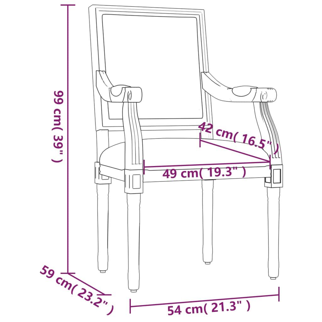 vidaXL Πολυθρόνα Μπεζ 54 x 59 x 99 εκ. Λινή