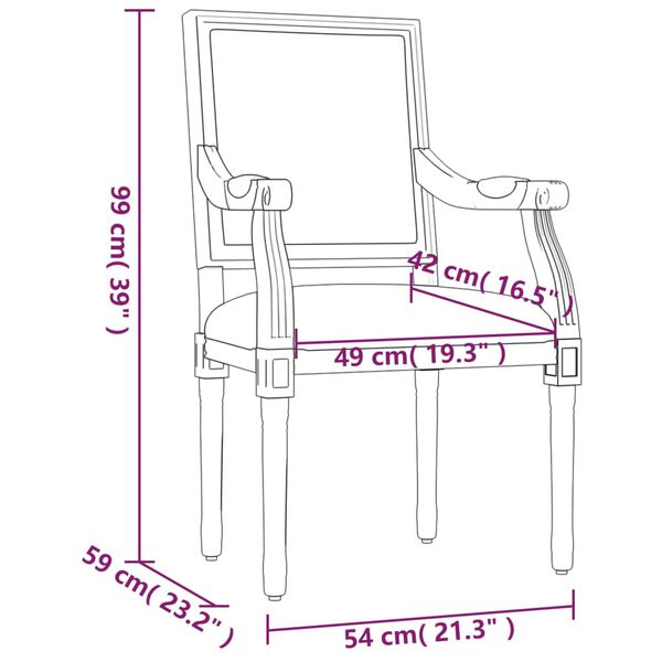 vidaXL Πολυθρόνα Μπεζ 54 x 59 x 99 εκ. Λινή