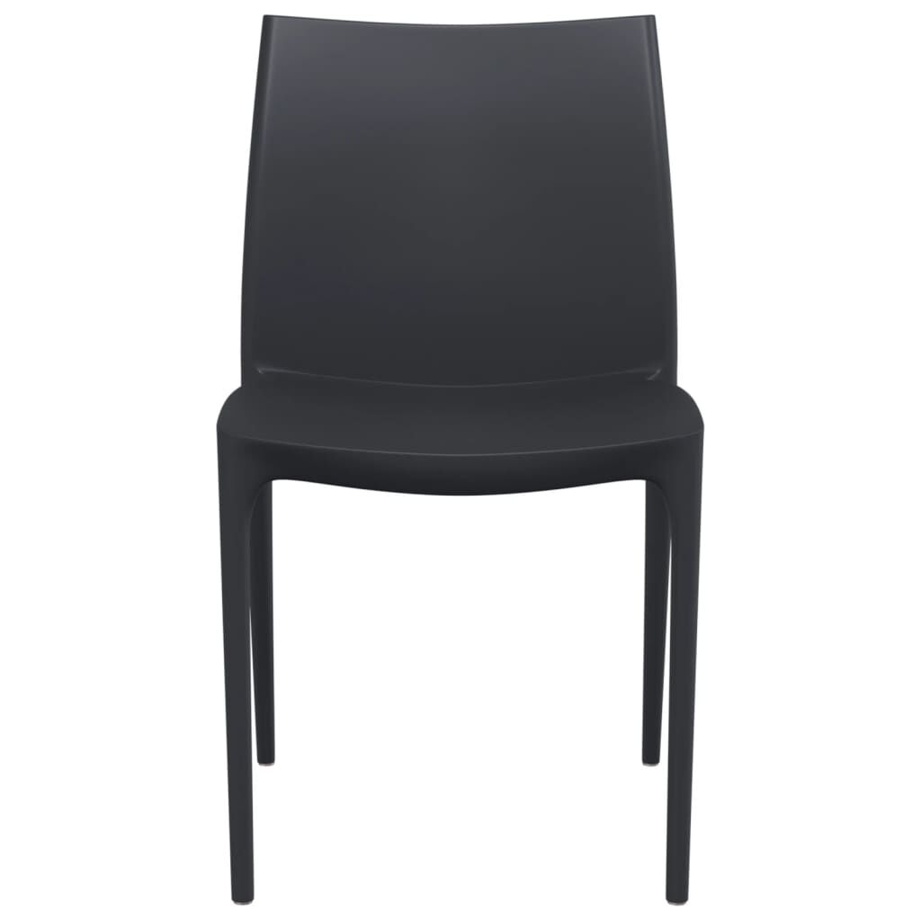 vidaXL Καρέκλες Κήπου 2 τεμ. Ανθρακί 50x46x80 εκ. από Πολυπροπυλένιο
