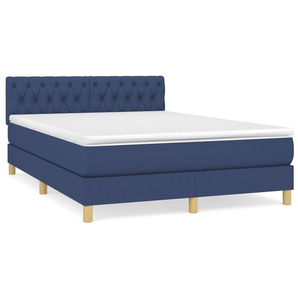 vidaXL &Kappa;&rho;&epsilon;&beta;ά&tau;&iota; Boxspring &mu;&epsilon; &Sigma;&tau;&rho;ώ&mu;&alpha; &Mu;&pi;&lambda;&epsilon; 140x190 &epsilon;&kappa;. &Upsilon;&phi;&alpha;&sigma;&mu;ά&tau;&iota;&nu;&omicron;
