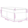 vidaXL Κρεβάτι Boxspring με Στρώμα Μαύρο 90x200 εκ. Υφασμάτινο