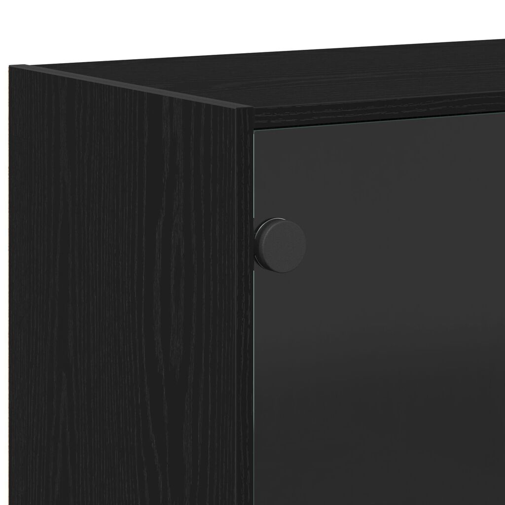 vidaXL Μπουφέ Μαύρο Δρυς 102x37x75,5 εκ Κατασκευασμένο Ξύλο