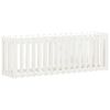 vidaXL Ζαρντινιέρα με Σχέδιο Φράχτη Λευκή 200x50x70 εκ. Μασίφ Πεύκο