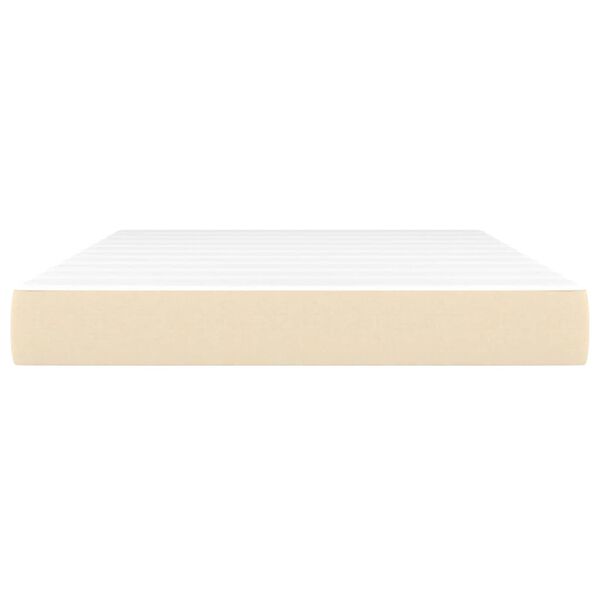 vidaXL Στρώμα με Pocket Springs Κρεμ 140x200x20 εκ. Υφασμάτινο