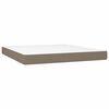 vidaXL &Kappa;&rho;&epsilon;&beta;ά&tau;&iota; Boxspring &mu;&epsilon; &Sigma;&tau;&rho;ώ&mu;&alpha; & LED Taupe 180x200 &epsilon;&kappa;. &Upsilon;&phi;&alpha;&sigma;&mu;ά&tau;&iota;&nu;&omicron;