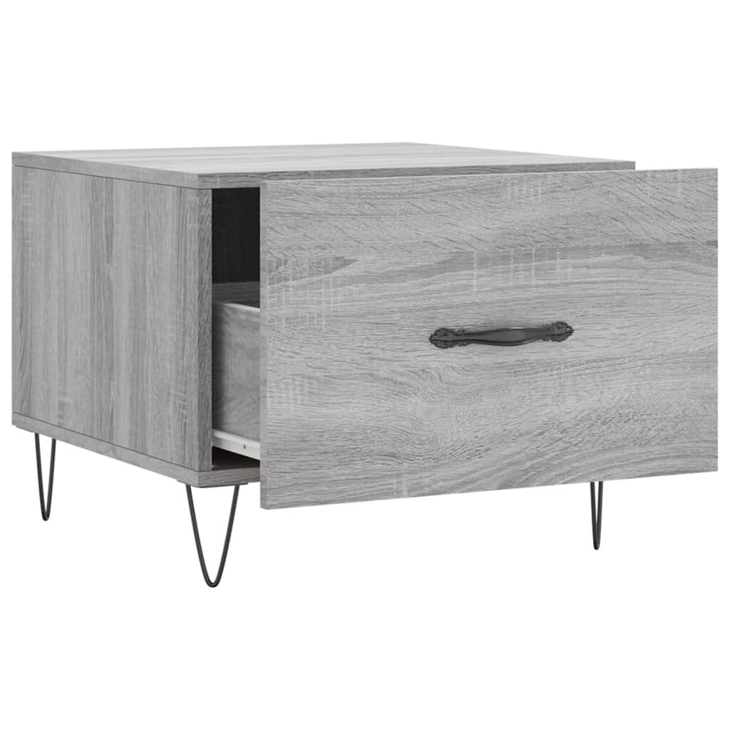 vidaXL Τραπεζάκι Σαλονιού Γκρι Sonoma 50x50x40 εκ. Επεξεργασμένο Ξύλο