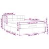 vidaXL Οθωμανικό κρεβάτι με στρώμα & LEDs Σκούρο καφέ 140x200cm ύφασμα