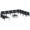vidaXL Σετ Καναπέ Κήπου 11 pcs Ανθρακί Ατσάλι