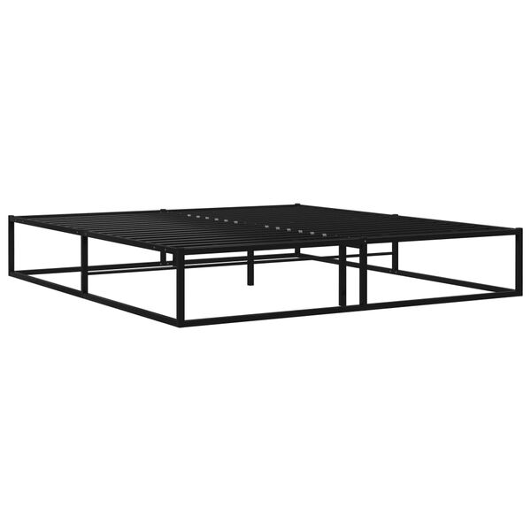 vidaXL Πλαίσιο Κρεβατιού Μαύρο 180 x 200 εκ. Μεταλλικό