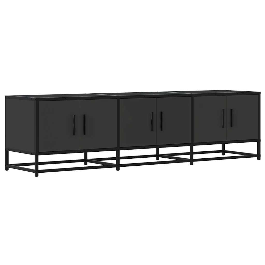 vidaXL Έπιπλο Τηλεόρασης Μαύρο 150x35x41 εκ. Επεξεργ. Ξύλο / Μέταλλο