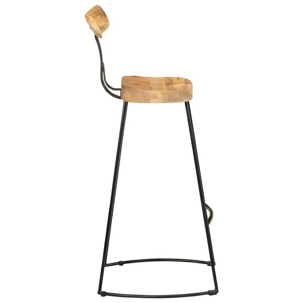 vidaXL Σκαμπό Μπαρ 2 τεμ. 49x43x103 εκ. από Μασίφ Ξύλο Μάνγκο