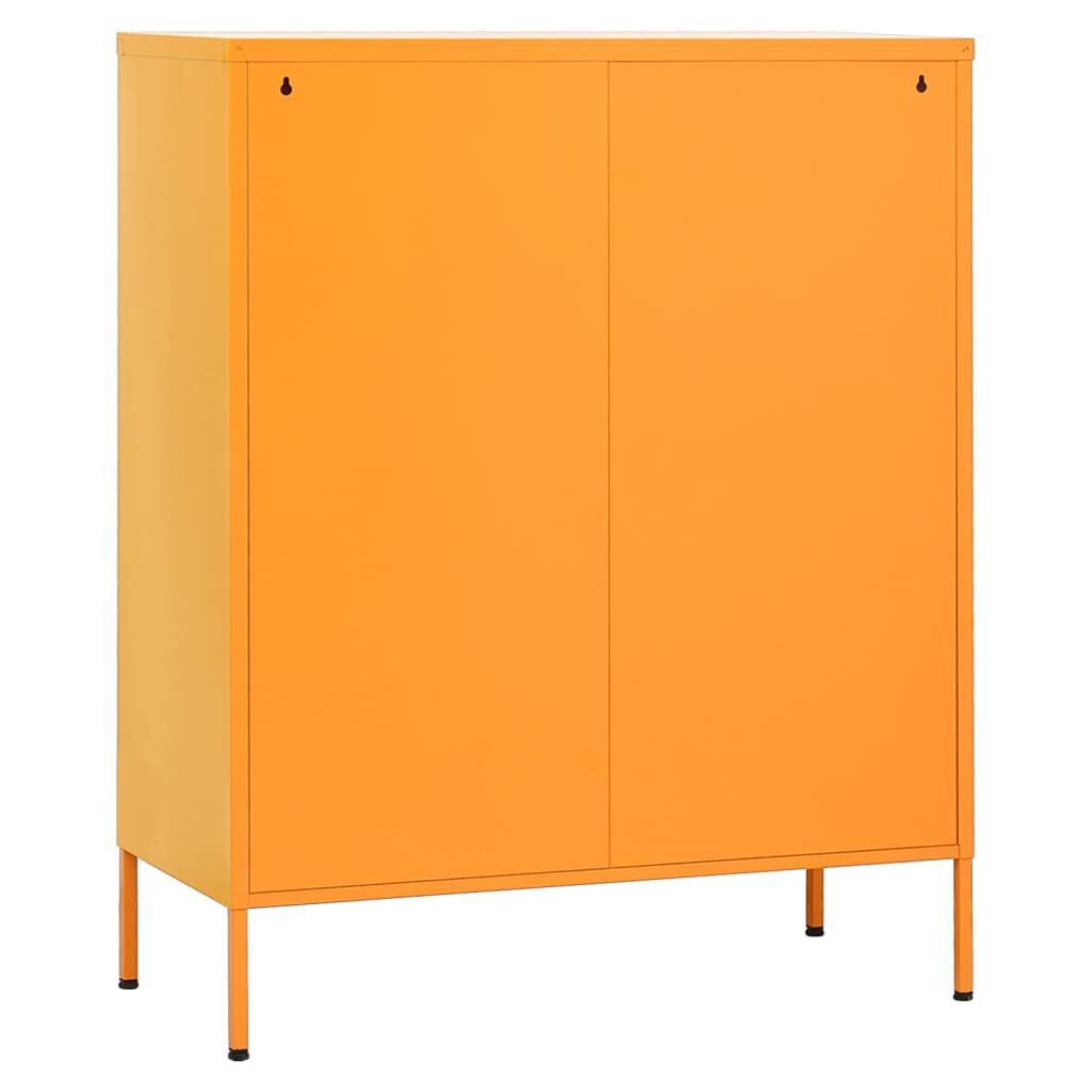vidaXL Ντουλάπι Αποθήκευσης Μουσταρδί 80 x 35 x 101,5 εκ. Ατσάλινο