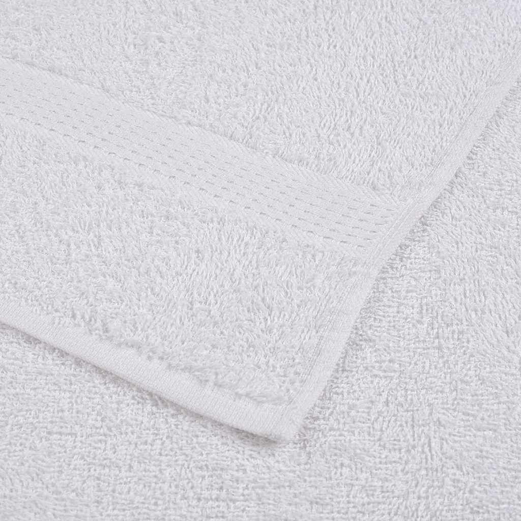 vidaXL σετ πετσετών 12 τεμαχίων Λευκό 360 gsm 100% βαμβάκι
