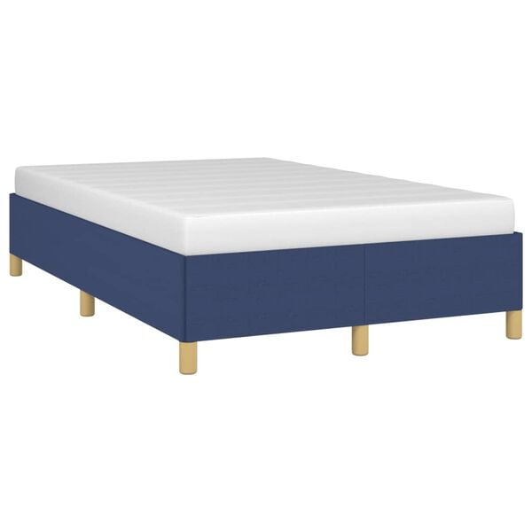 vidaXL Πλαίσιο κρεβατιού χωρίς στρώμα μπλε 120x200cm ύφασμα