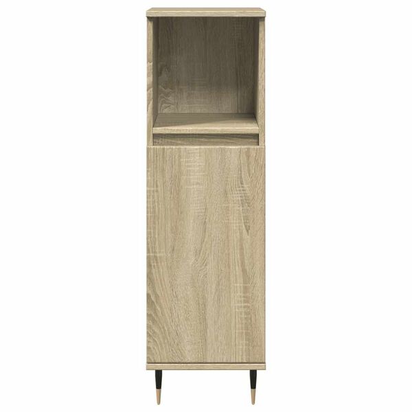 vidaXL Ντουλάπι Μπάνιου Sonoma Δρυς 30x30x100 εκ. Επεξεργασμένο Ξύλο