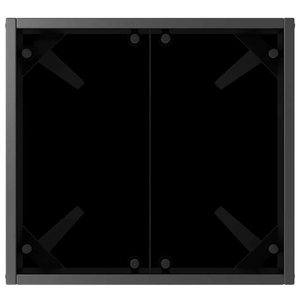 vidaXL Ξαπλώστρα με Τραπέζι 2 pcs Μαύρο 40 x 40 x 40.5 εκ