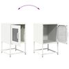 vidaXL Κομοδίνο λευκό 36x39x60,5 cm από χάλυβα ψυχρής έλασης