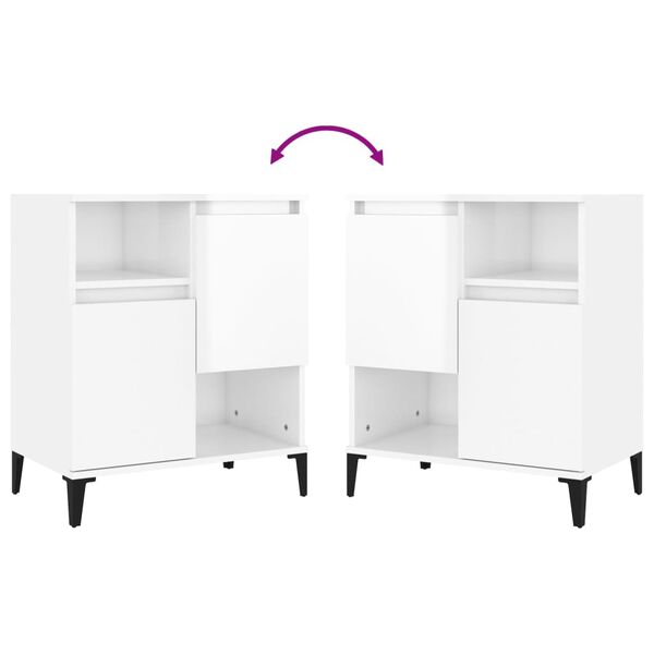 vidaXL Ντουλάπι Γυαλιστερό Λευκό 60x35x70 εκ. από Επεξεργασμένο Ξύλο