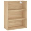 vidaXL Ντουλάπι Sonoma δρυς 69,5 x 34 x 180 εκ. από Επεξεργασμένο Ξύλο