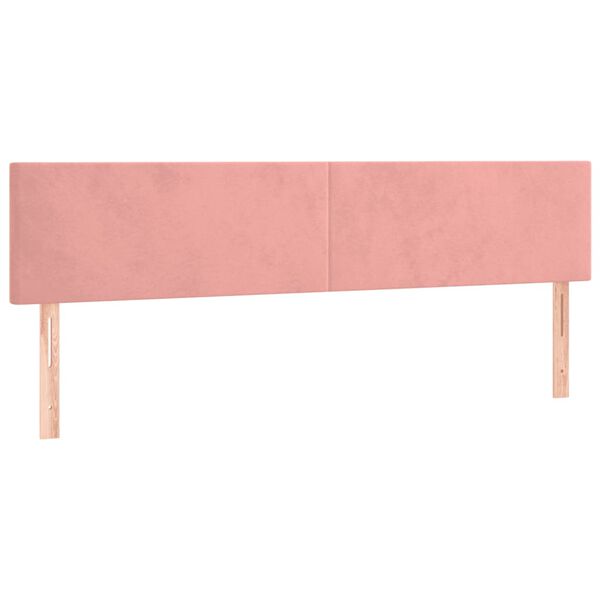 vidaXL Κρεβάτι Boxspring με Στρώμα Ροζ 180x200 εκ. Βελούδινο