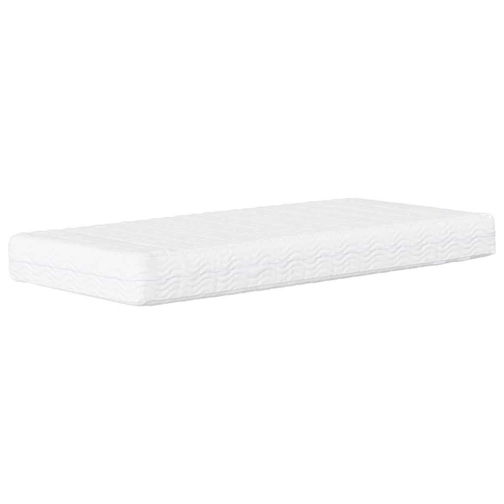vidaXL Καναπές Κρεβάτι με Στρώμα Taupe 100 x 200 εκ. Υφασμάτινο