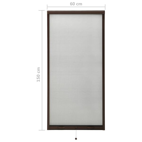 vidaXL Σήτα Παραθύρου Κάθετης Κίνησης Καφέ 60 x 150 εκ.