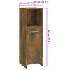 vidaXL Ντουλάπι Μπάνιου Καπνιστή Δρυς 30x30x95 εκ. Επεξεργασμένο Ξύλο