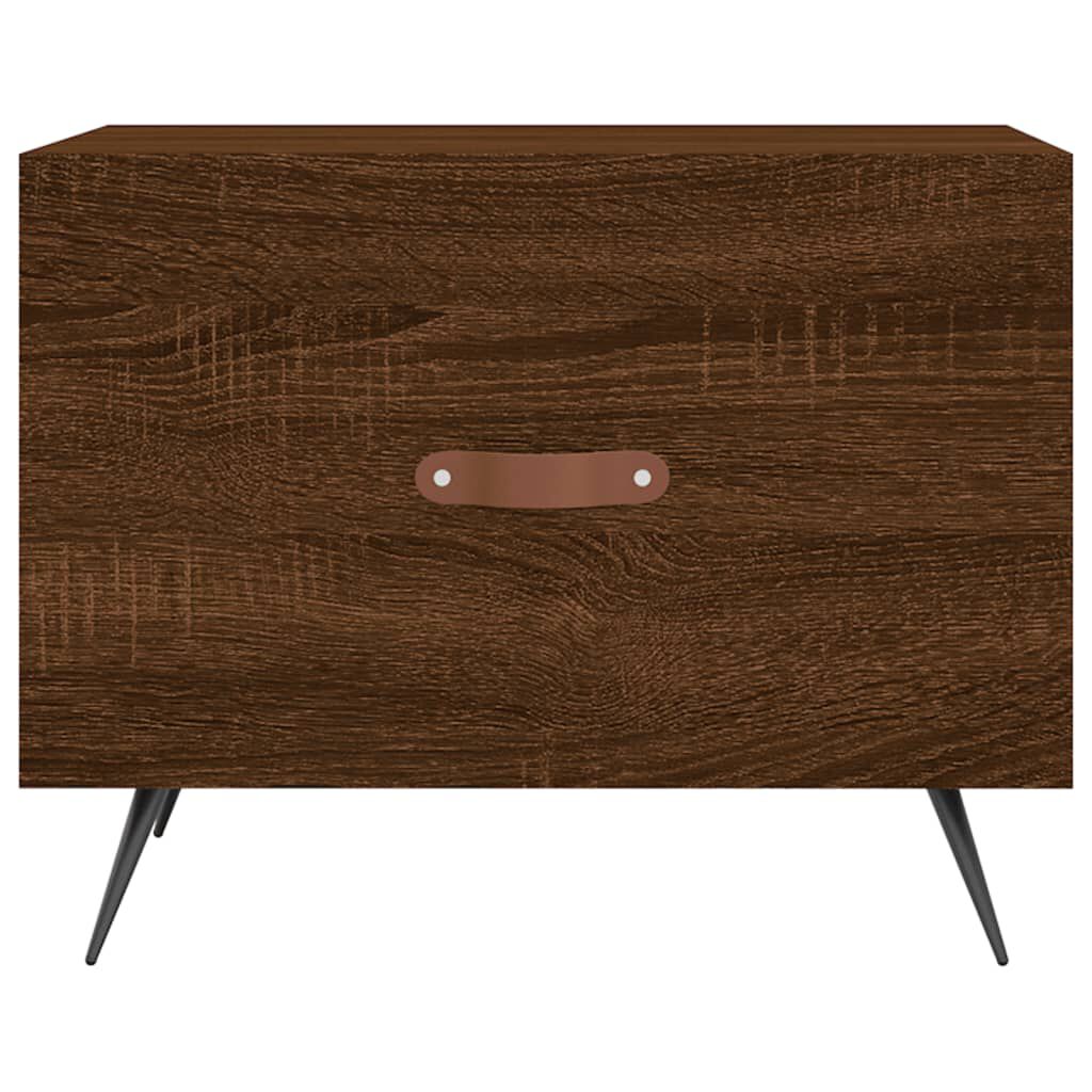 vidaXL Τραπεζάκια Σαλονιού 2 τεμ Brown Oak 50x50x40 εκ Επεξ. Ξύλο