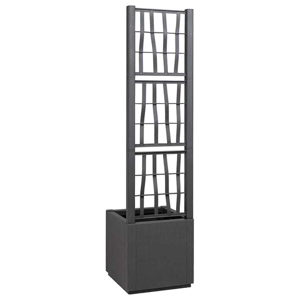 vidaXL Γλάστρα Κήπου Ανθρακί 36 x 36 x 140 εκ. Πολυπροπυλένιο