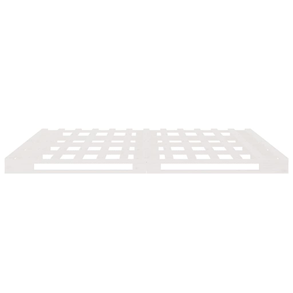 vidaXL Κρεβάτι Παλέτες Λευκό 180 x 200 εκ. Μασίφ Ξύλο Super King Size