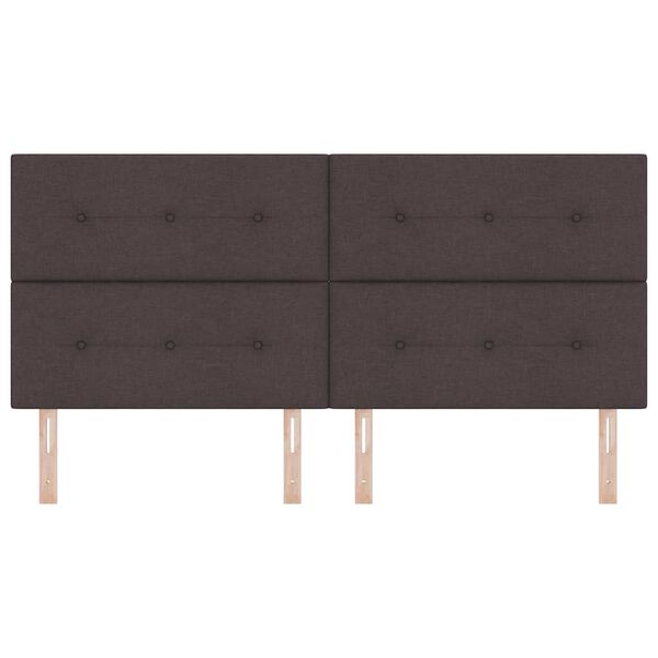 vidaXL Κεφαλάρι με κεφαλάρι Σκούρο καφέ Σκούρο καφέ 200 cm ύφασμα