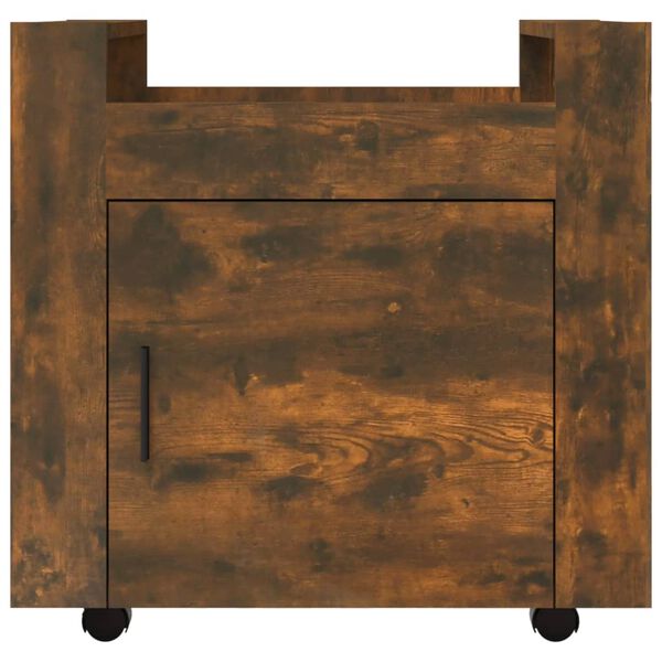 vidaXL Γραφείο Τρόλεϊ Καφέ Δρυς 60x45x60 εκ. από Επεξεργασμένο Ξύλο