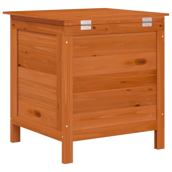 vidaXL Μπαούλο Αποθ. Κήπου Καφέ 50x49x56,5 εκ. Μασίφ Ξύλο Ελάτης