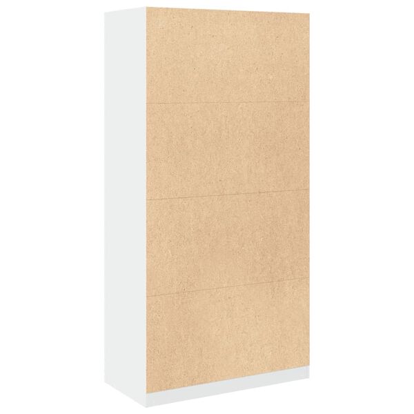 vidaXL Ντουλάπα Λευκή 100x50x200 εκ. από Επεξεργασμένο Ξύλο