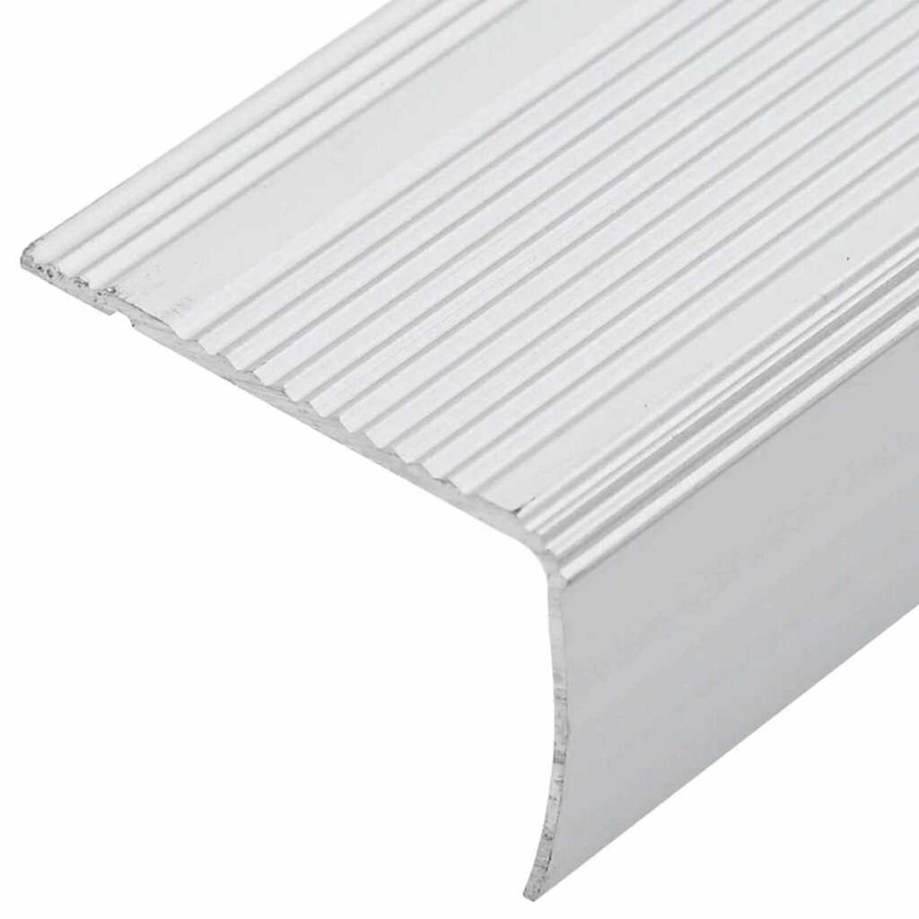 vidaXL Προστατευτικά ακμών σκάλας 10 pcs Ασημί 67 cm Αλουμίνιο