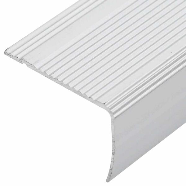 vidaXL Προστατευτικά ακμών σκάλας 10 pcs Ασημί 67 cm Αλουμίνιο
