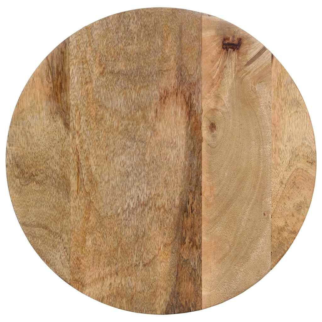 vidaXL Τραπεζάκι Μαύρο Ø37x45 cm Μασίφ ξύλο Mango