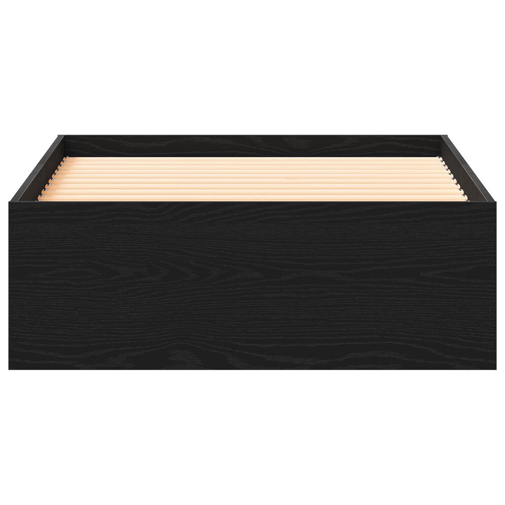 Bed Frame μαύρο δρυς 90x190 εκ. Επεξεργασμένο ξύλο