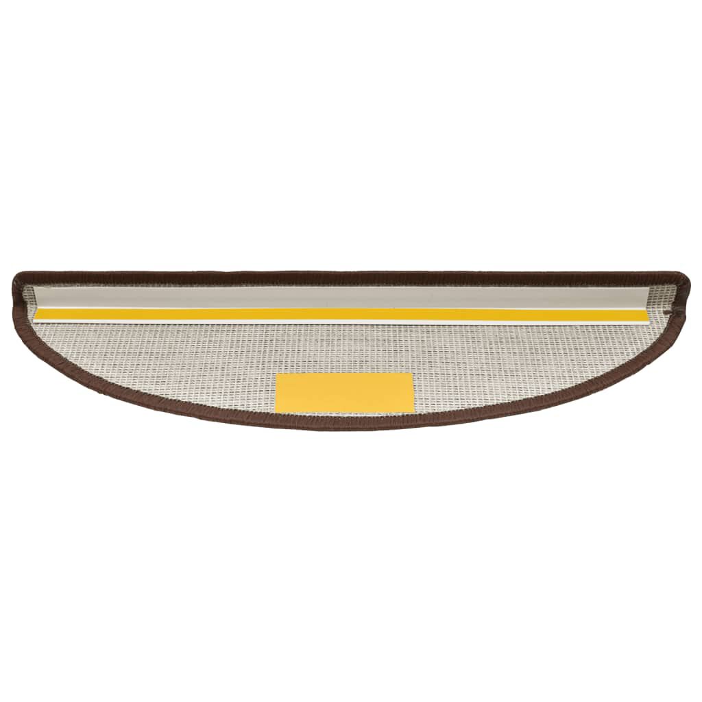 vidaXL Πατάκια Σκάλας 10 τεμ. Coffee Brown 56x17x3 εκ.